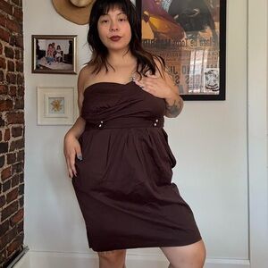 Torrid Brown Y2K Mini Dress